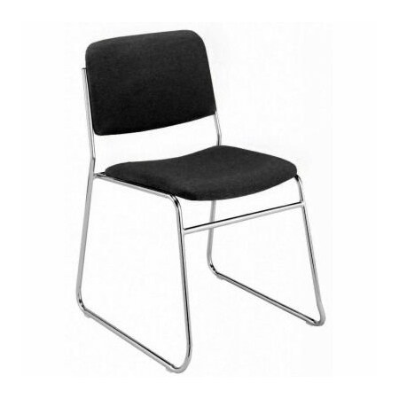 Kfi KFI Armless Stack Chair with Sled Base - Black Fabric 310CH-1504 BLACK FABRIC
